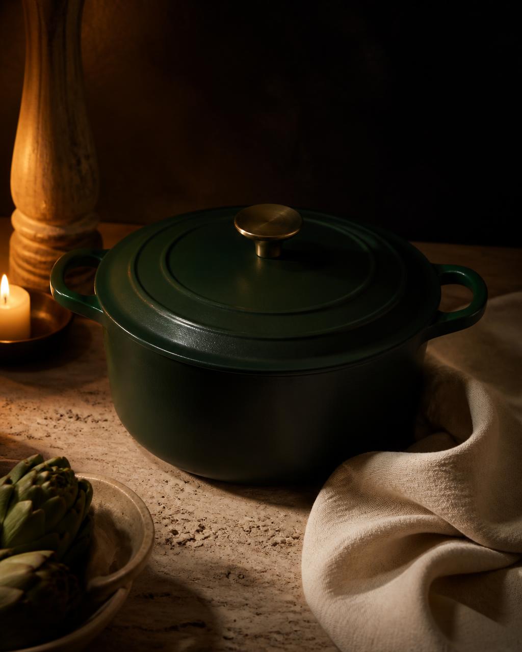 Carciofi alla romana em caçarola verde